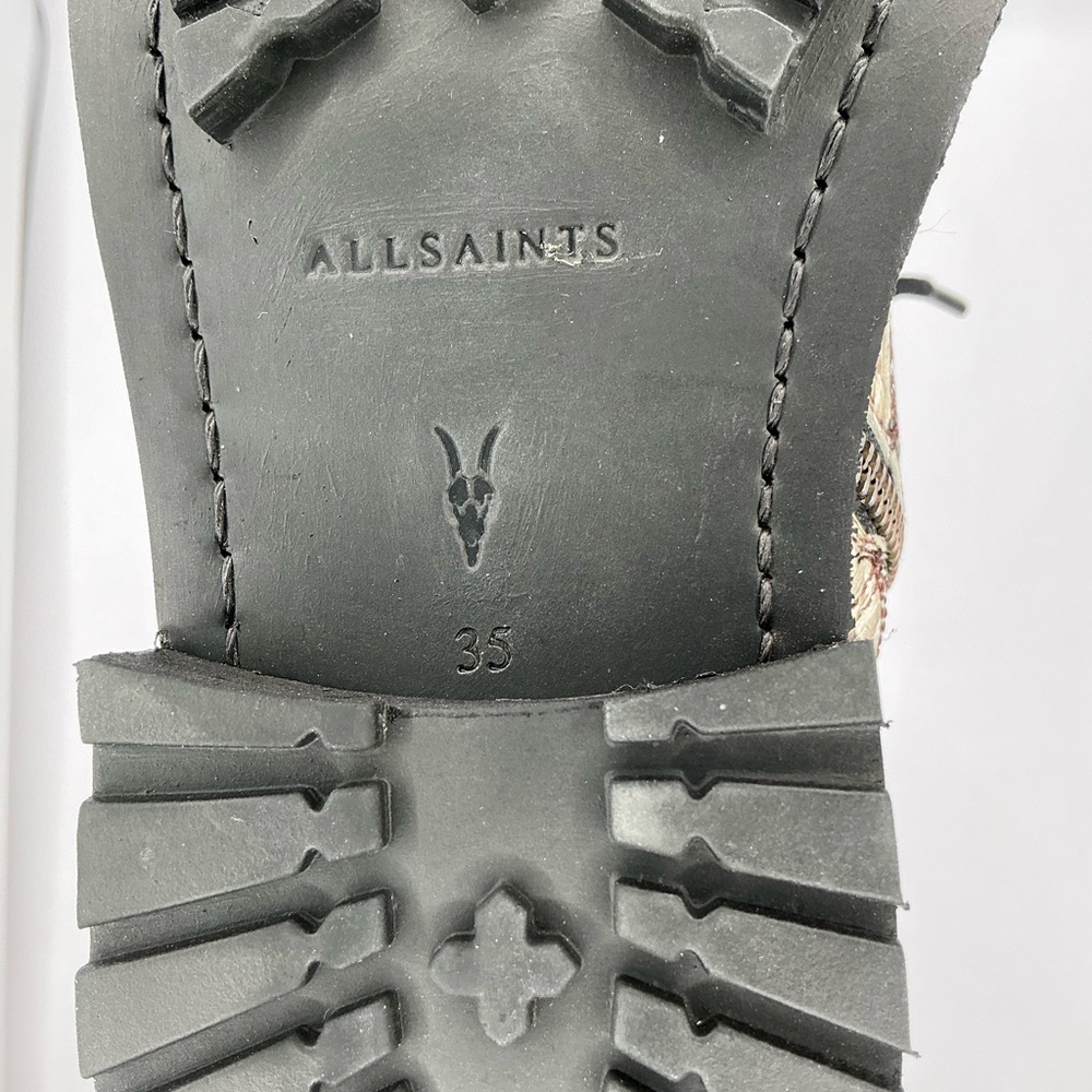 🤎 NEW 🤎Allsaints Brigade Combat Boots Python Pattern - Picture 16 of 16